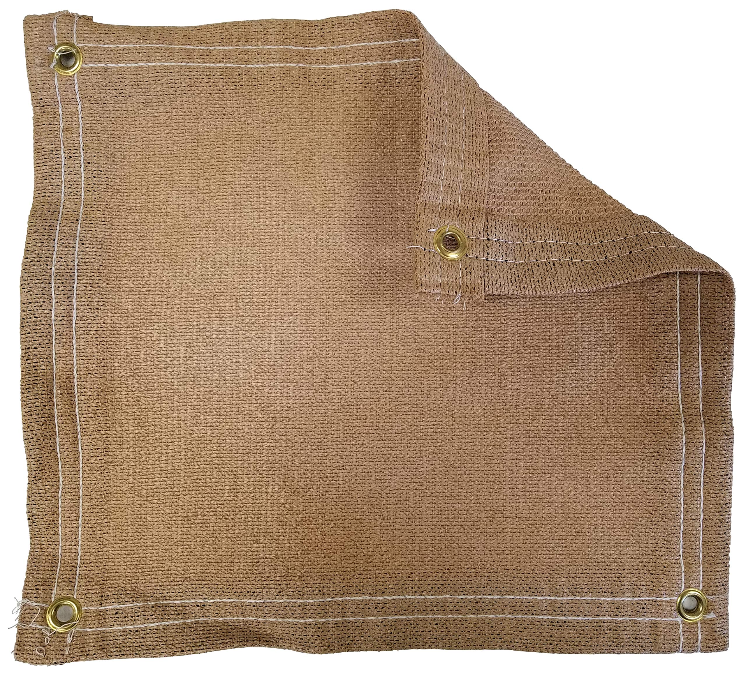 8 Ft. x 10 Ft. Tan Privacy Shade Mesh Tarp