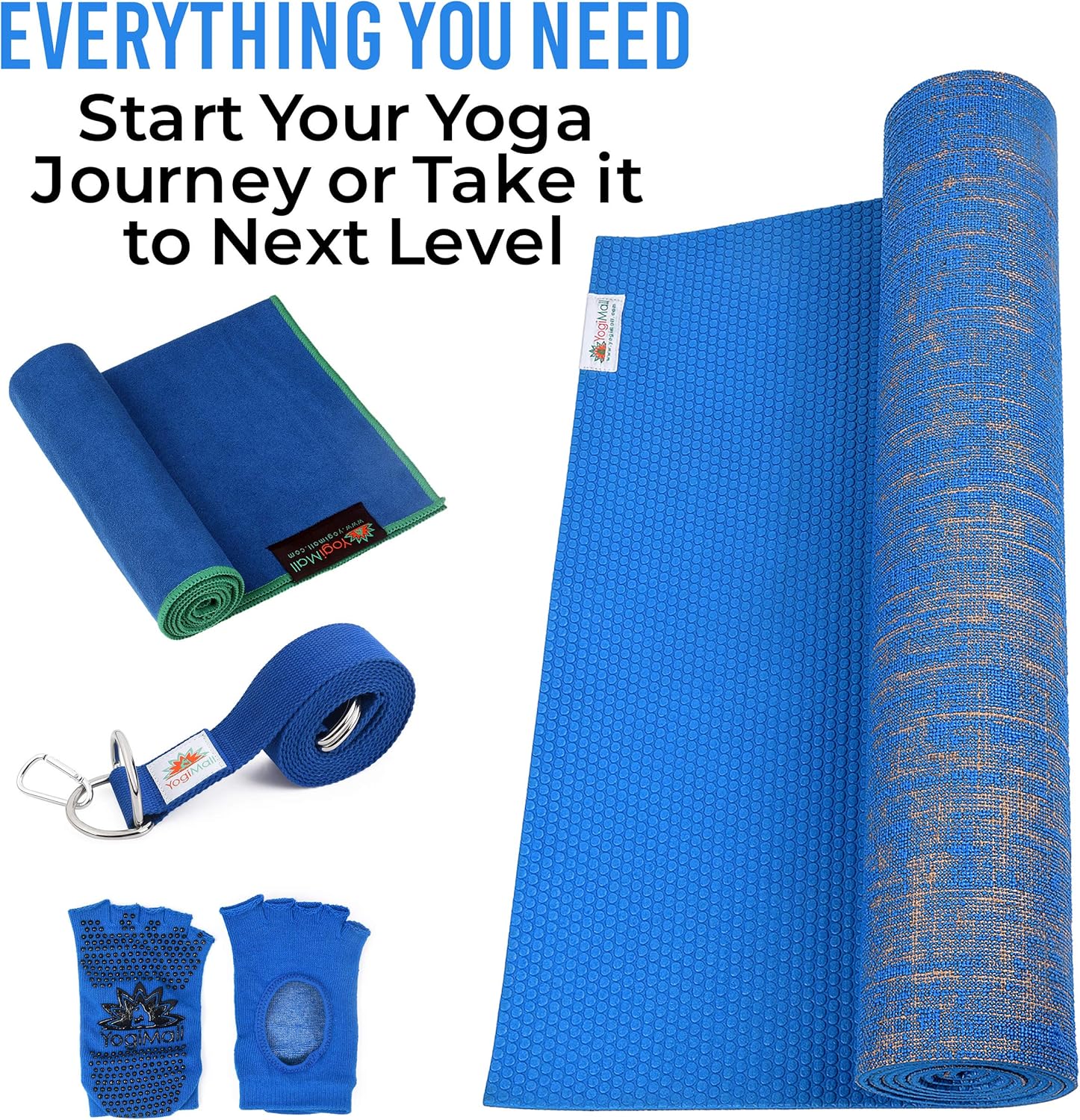 Amazon.com: YogiMall juego de colchoneta de yoga premium de ...