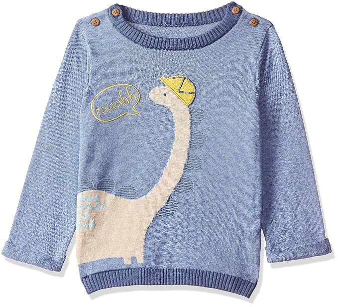 Baby Boys Knitwear (QD698-1_Blue_0-3 M)