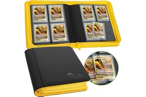 FUNGUYS Toploader Binder, Trading Card Binder Storage,128 4 Pocket Top Loader Pokemon Binder, Card Collection Yugioh Cards Binder, MTG Card Binder, TCG Binder, Card Folders for Trading Cards