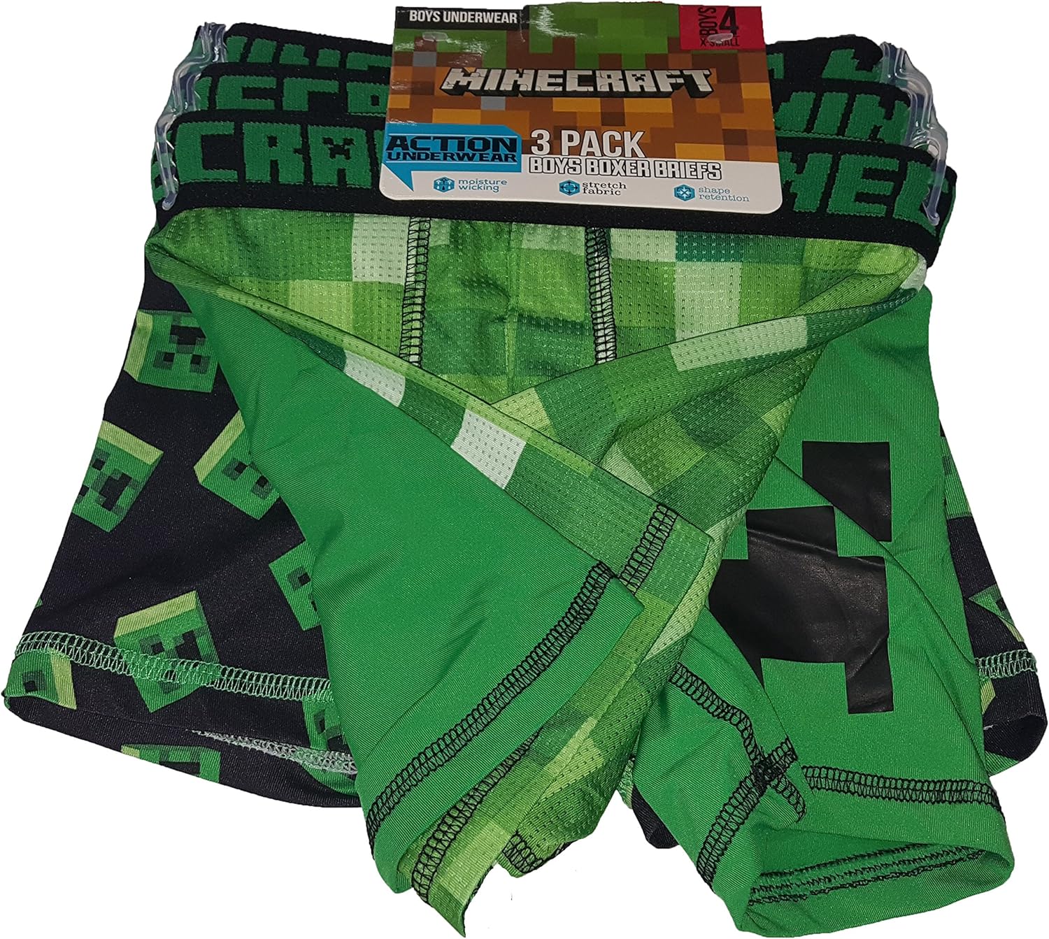 Minecraft Action Underwear 3 Pack Boxer Briefs Amazon.ca Clothing
