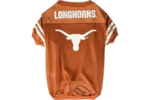 Sporty K9 NCAA TEXAS LONGHORNS Football Dog Jersey, Large, Maroon and White, Striped