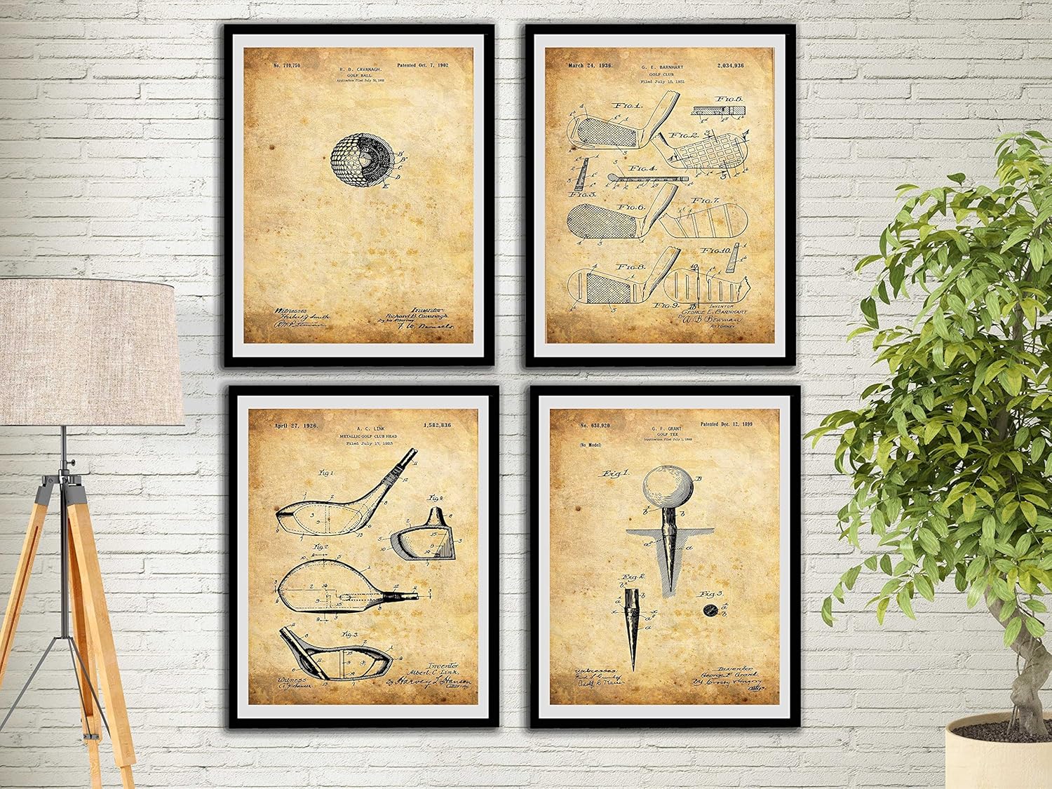 Amazon Com Golf Patent Art Prints Vintage Set Golf Gifts For Men
