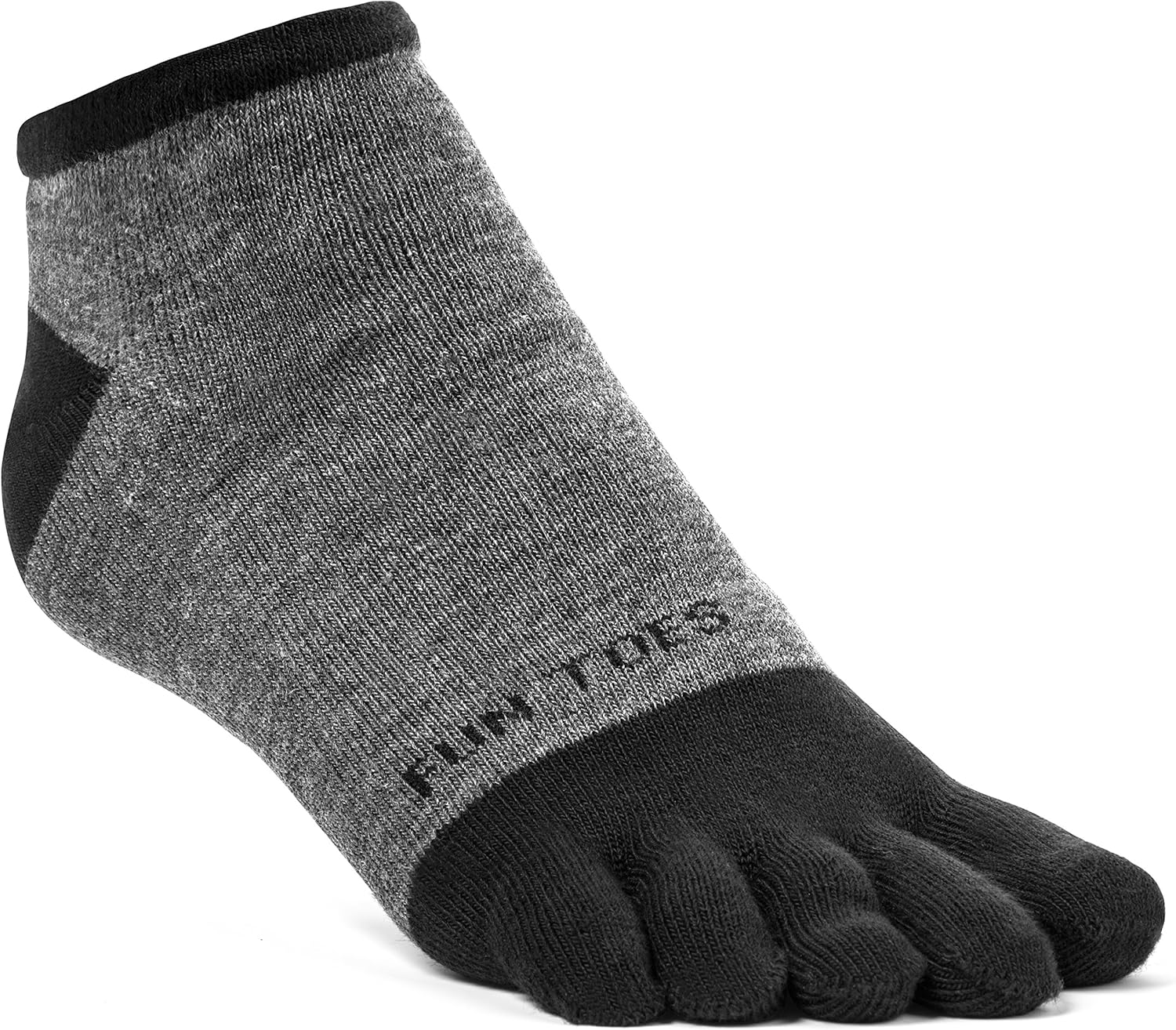 FUN TOES Men's Toe Socks Lightweight Breathable-Value 6 PAIRS Pack- Size 10-13 (2 Grey-Black/ 2 Black-Grey/ 2 Grey-Green): Clothing