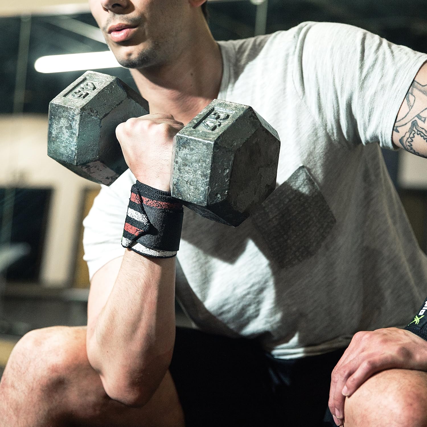 Wrist Support Band Wraps for Weightlifting: Stabilizer Grip for Right / Left Hand with Thumb Hooks - Workout Wraps for Crossfit, Strength Training, Power Lifting and More - 18 Inch Pair, Stars&Stripes : Sports & Outdoors