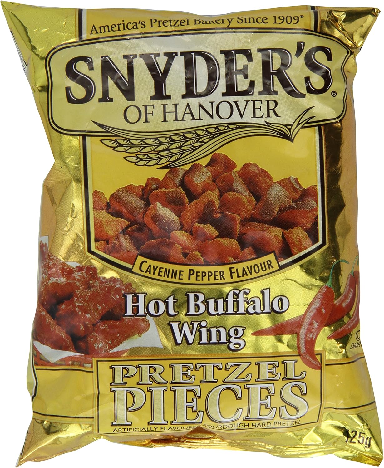 Snyder's Hot Buffalo Wing Pretzel Pieces 125g Amazon.co.uk Grocery