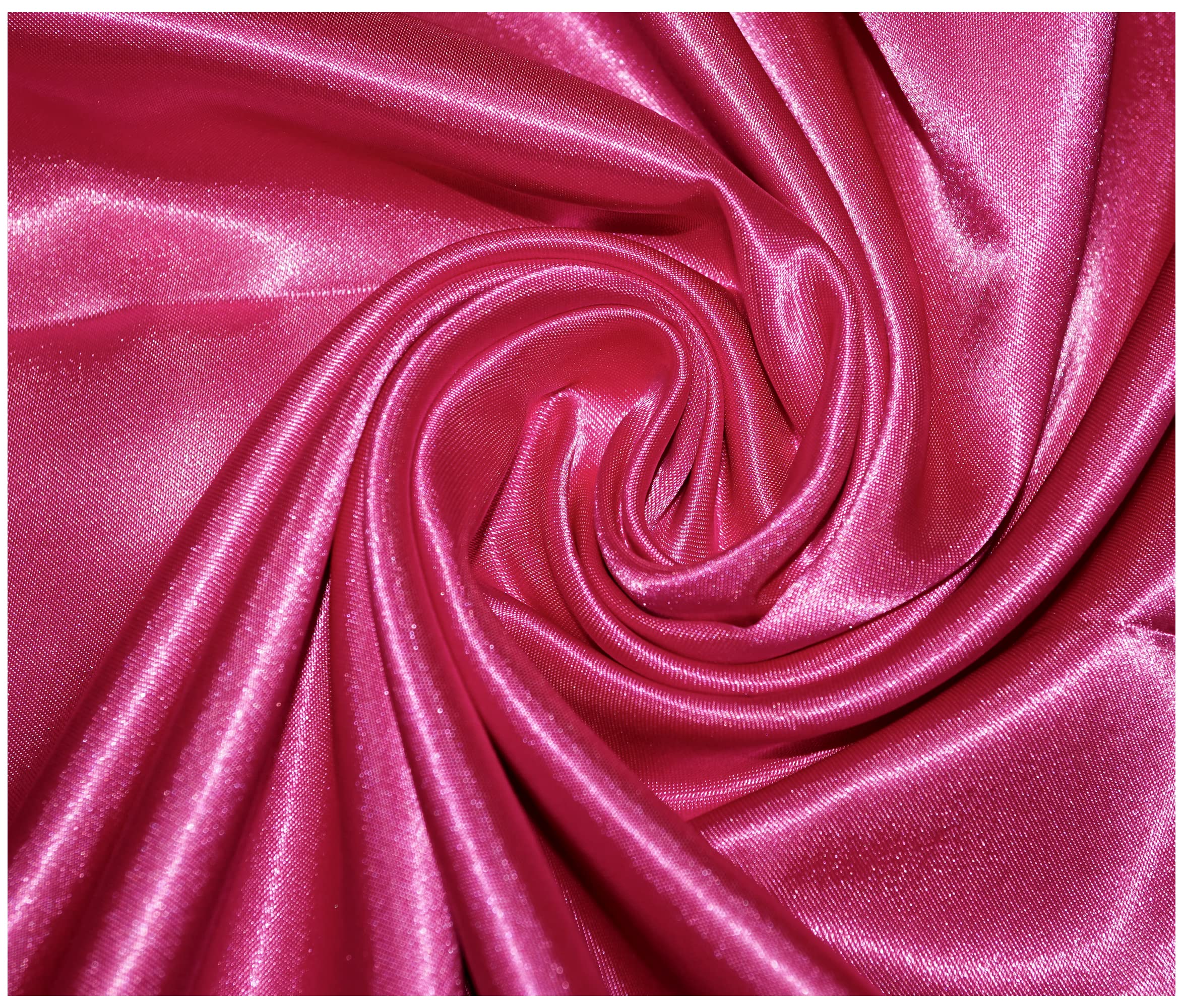 Silky Satin Polyester Fabric for Dressmaking Wedding Crafts Quilting Sewing 150cm Wide (200 x 150cm / 79" x 60", Cerise) — image 1