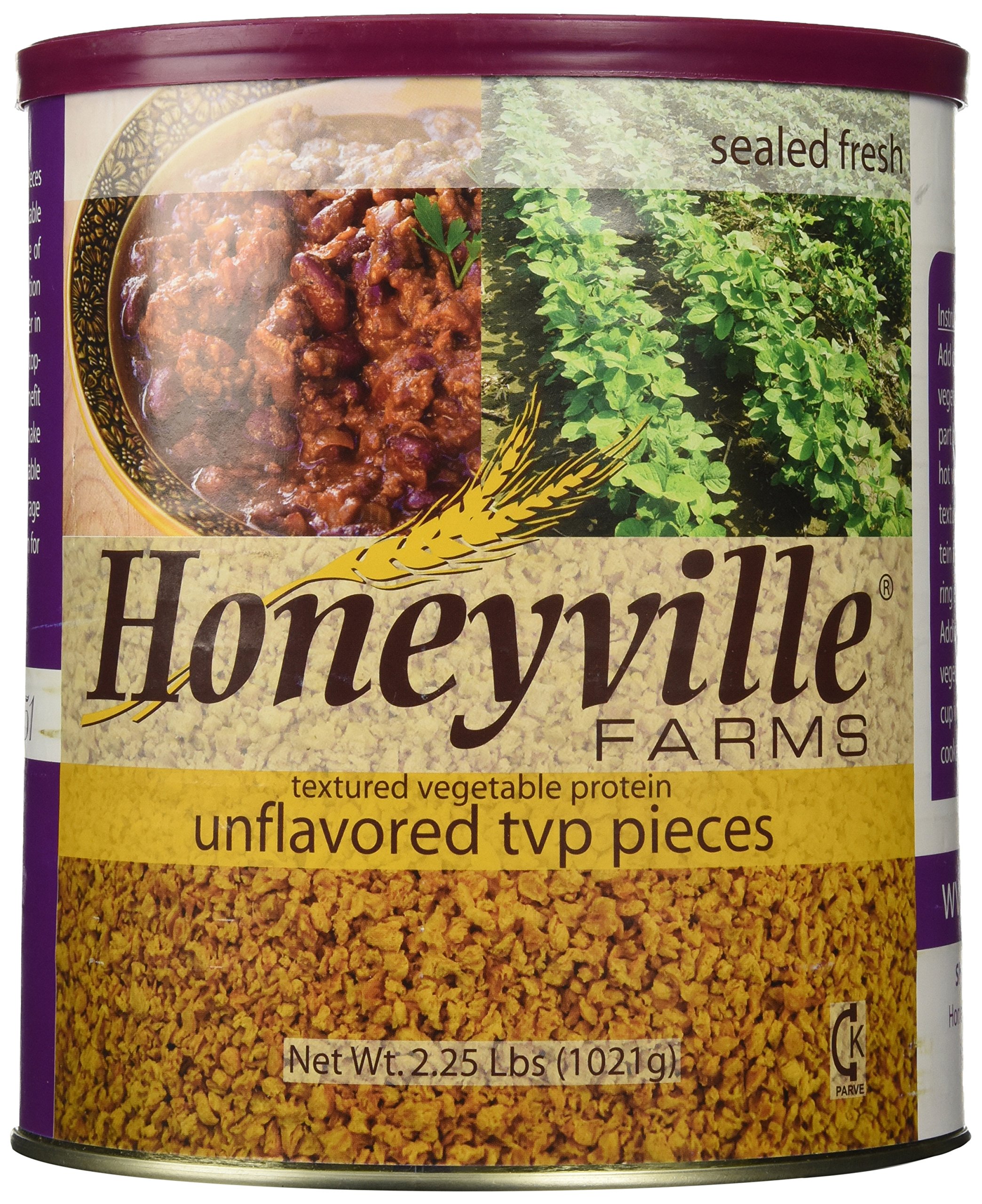 Chicken Flavored Textured Vegetable Protein TVP 2.5 Pound Can Amazon