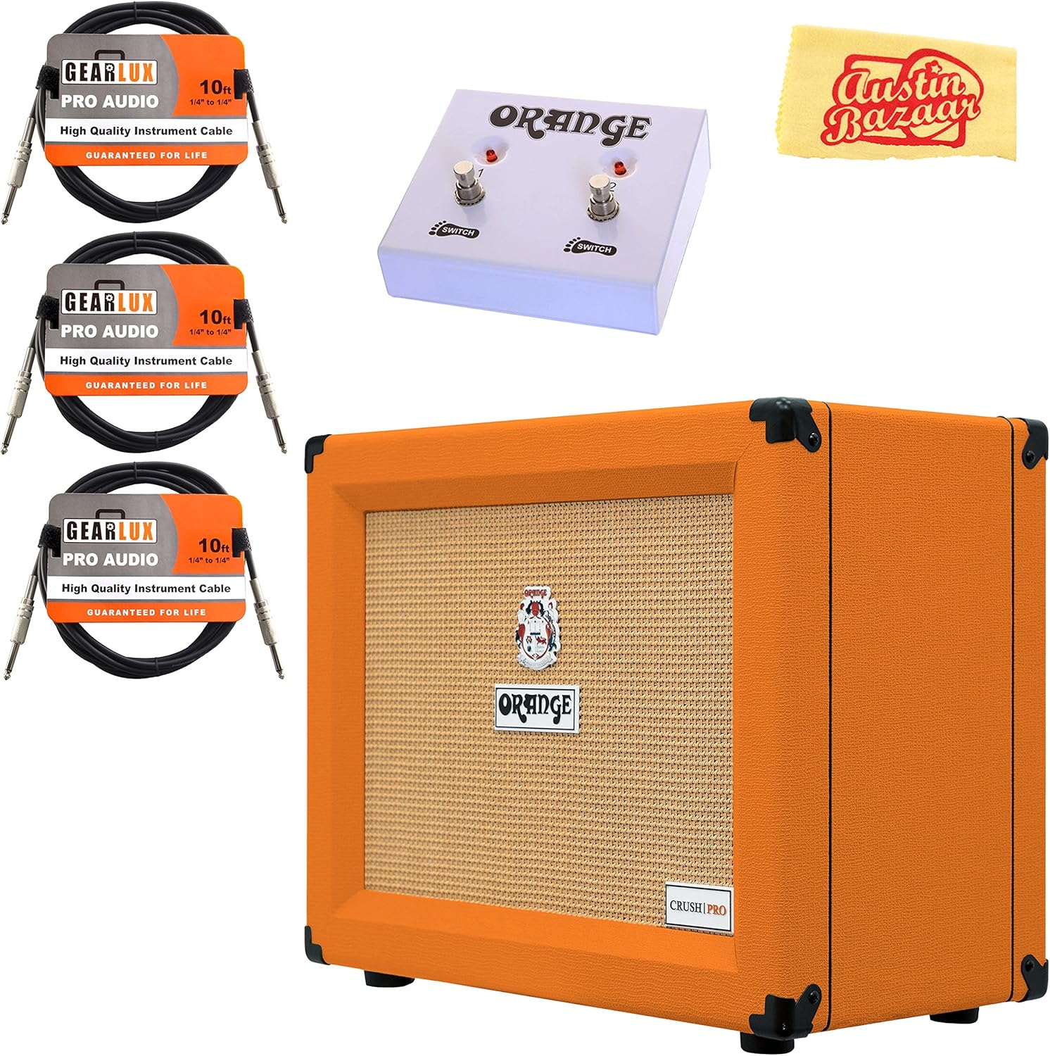 Orange CR60C Crush Pro 60 Guitar Combo Amplifier Bundle