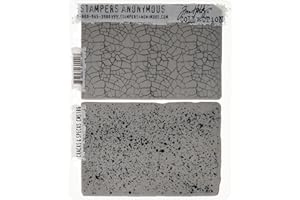 Stampers Anonymous Tim Holtz Cling Stamps 7"X8.5", Cracks & Specks
