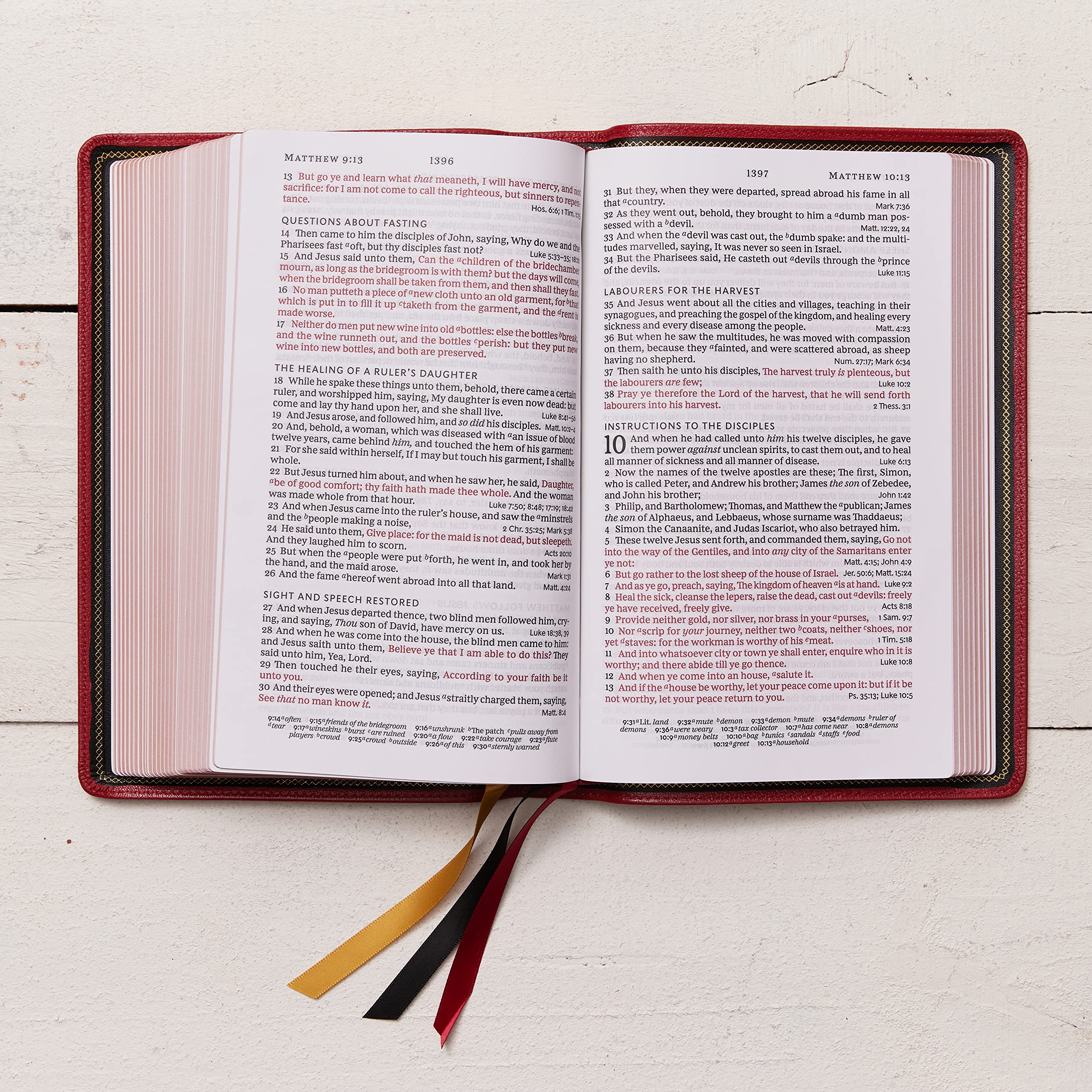 KJV Holy Bible: Large Print Single-Column with 43,000 End-of-Verse Cross References, Red Goatskin Leather, Premier Collection, Personal Size, Red Letter: King James Version KJV Holy Bible: Large Print Single-Column with 43,000 End-of-Verse Cross References, Red Goatskin Leather, Premier Collection, Personal Size, Red Letter: King James Version Leather Bound