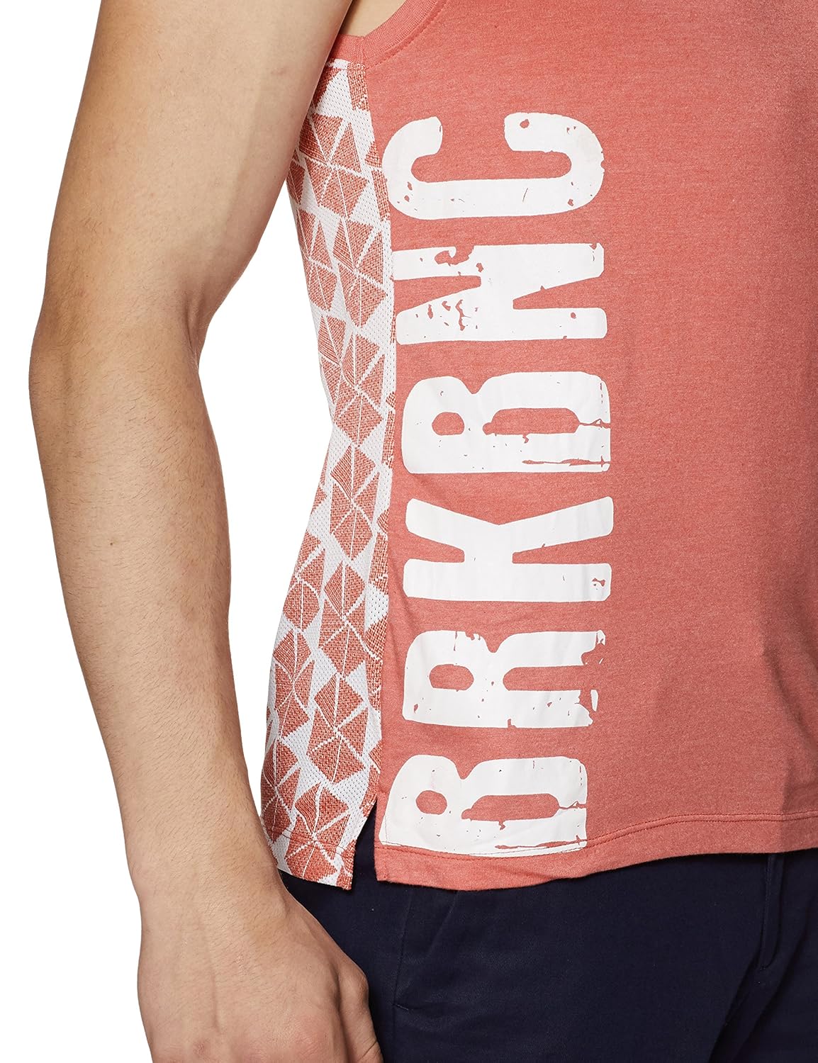 breakbounce men's printed slim fit vest