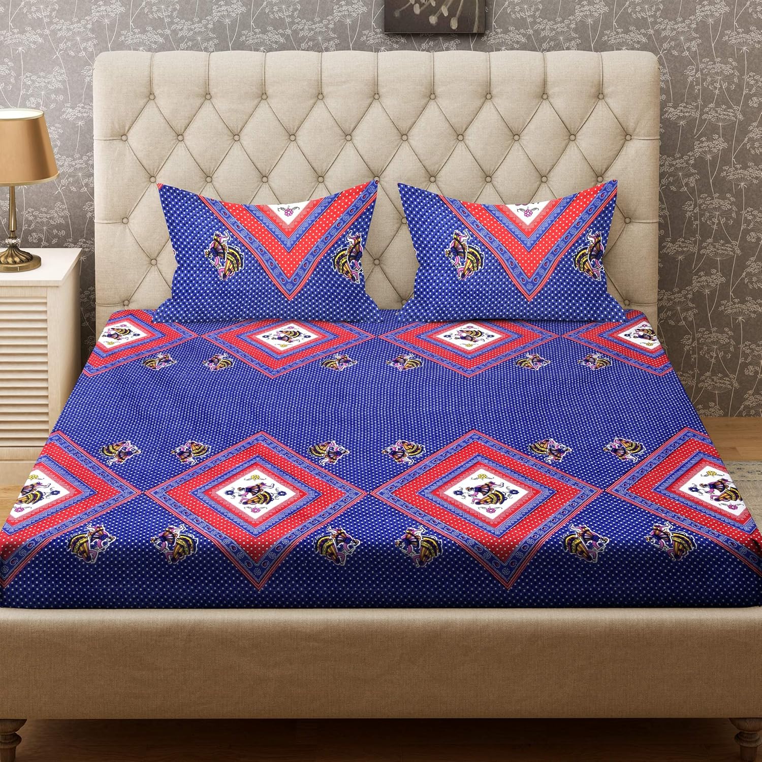 Bombay Dyeing Double Bedsheet with 2 Pillow Covers at Rs 387