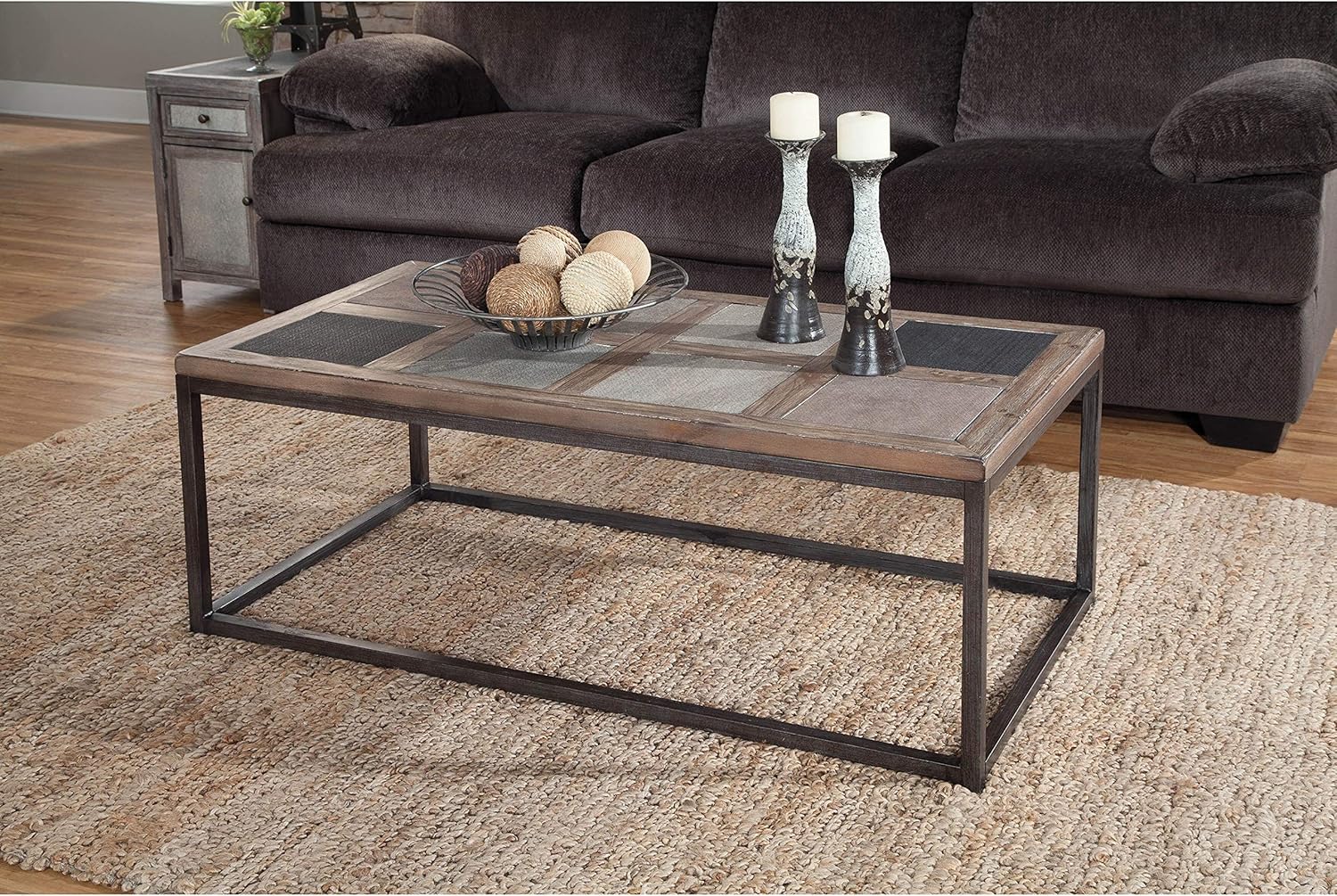 Amazon.com: Signature Design by Ashley Tamilo Grayish Brown Rectangular