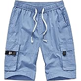 VtuAOL Women's Cargo Shorts Elastic Waist Comfy Cotton Loose Fit Shorts