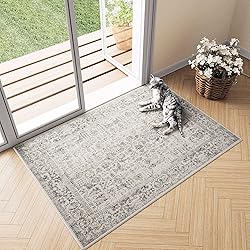 PureCozy Taupe Area Rug 2x3 Entryway Rug Kitchen