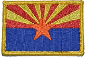 TACTICAL GEAR JUNKIE Arizona State Flag 2x3 Patch - Multiple Colors (Full Color)