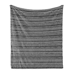 Ambesonne Mudcloth Throw Blanket, Chevron