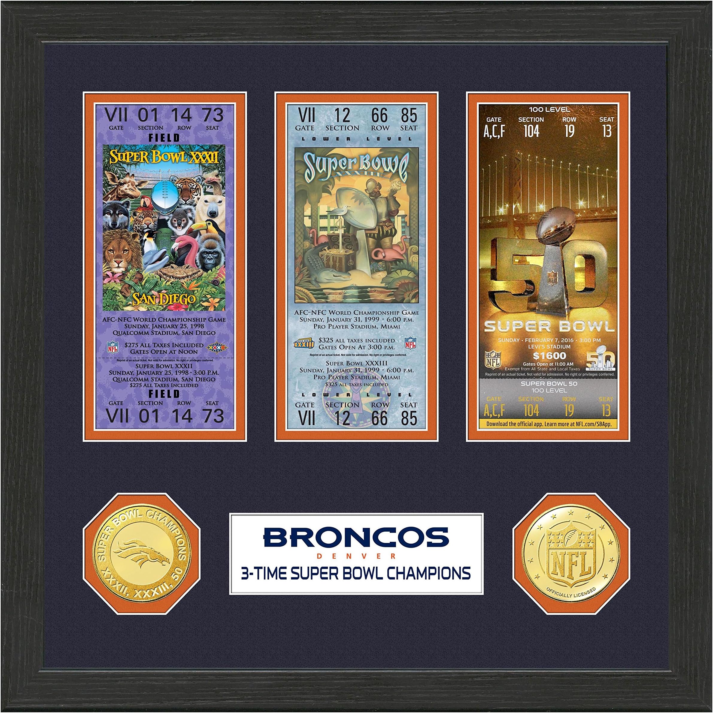The Highland Mint NFL Baltimore Colts SB Championship Ticket Collection