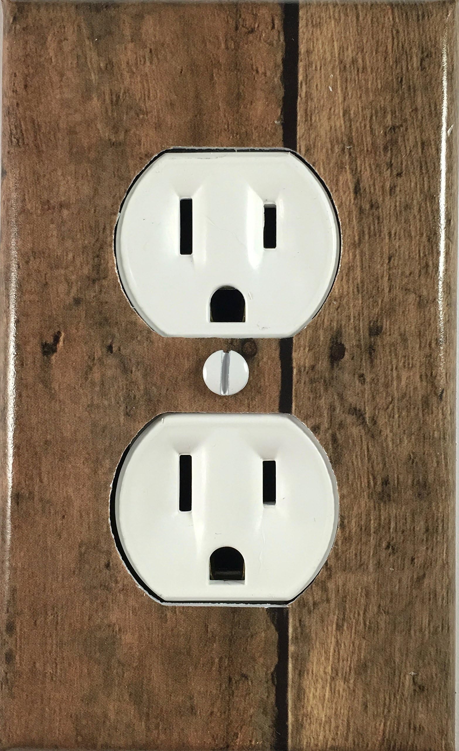 Old Rustic Wood Fence Design Decorative Outlet Wall Plate