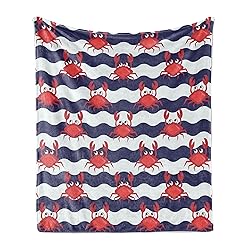 Ambesonne Crabs Soft Flannel Fleece Throw