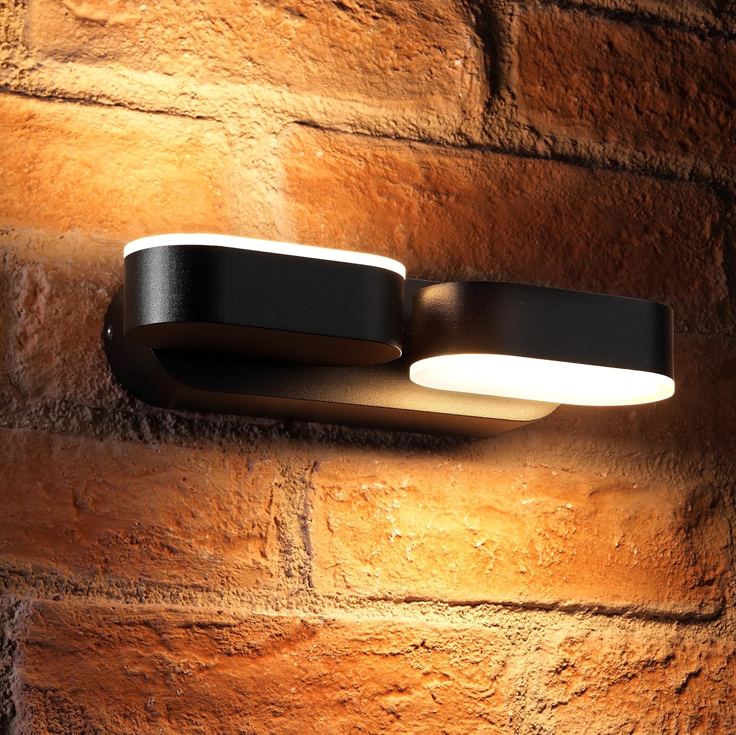 Auraglow 13w Indoor/Outdoor Integrated Twin LED Up & Down Swivel Rotating Wall Light