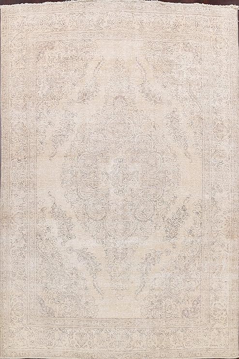 10x12 Muted Distressed Oriental Vintage 