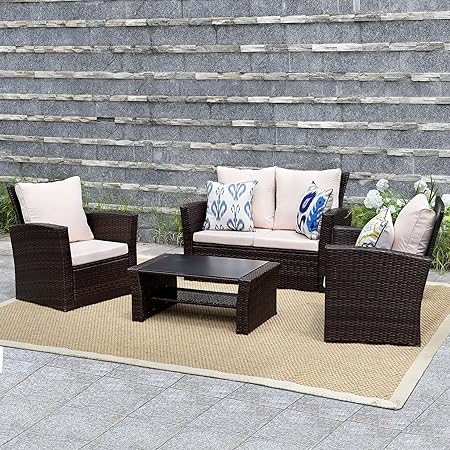 Amazon Com Wisteria Lane Outdoor Patio Furniture Set 5 Piece