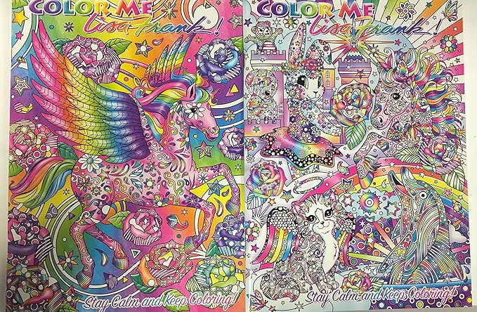 Color Me Lisa Frank Adult Coloring Book - 2 Pack (Unicorn