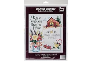 M & R TECHNOLOGIES Country Wedding Counted Cross Stitch Kit