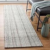SAFAVIEH Abstract Collection Runner Rug - 2'3" x 8', Green & Sage, Handmade Wool, Ideal for High Traffic Areas in Living Room