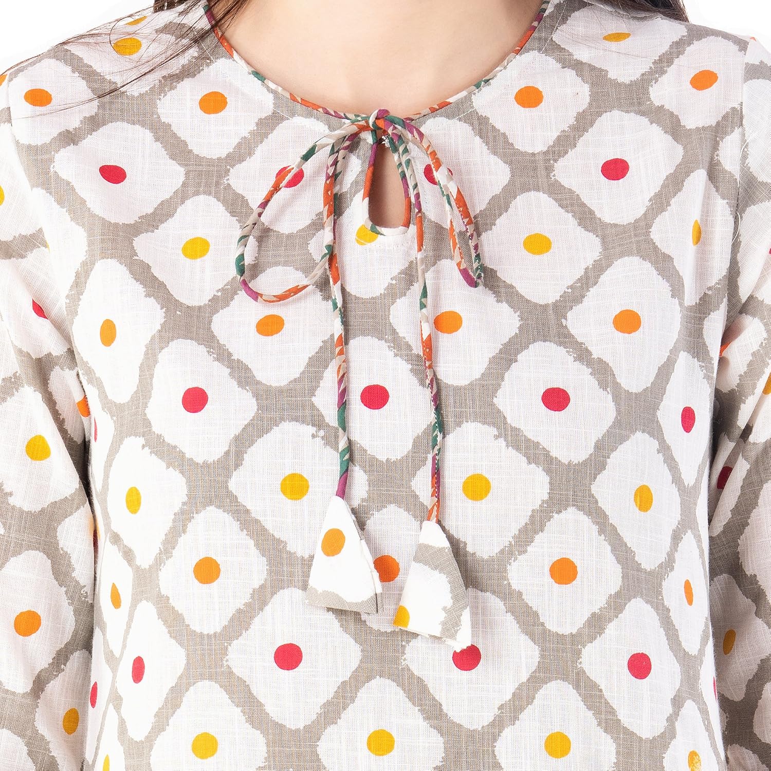 khushal k women's cotton printed kurta with printed palazzo set