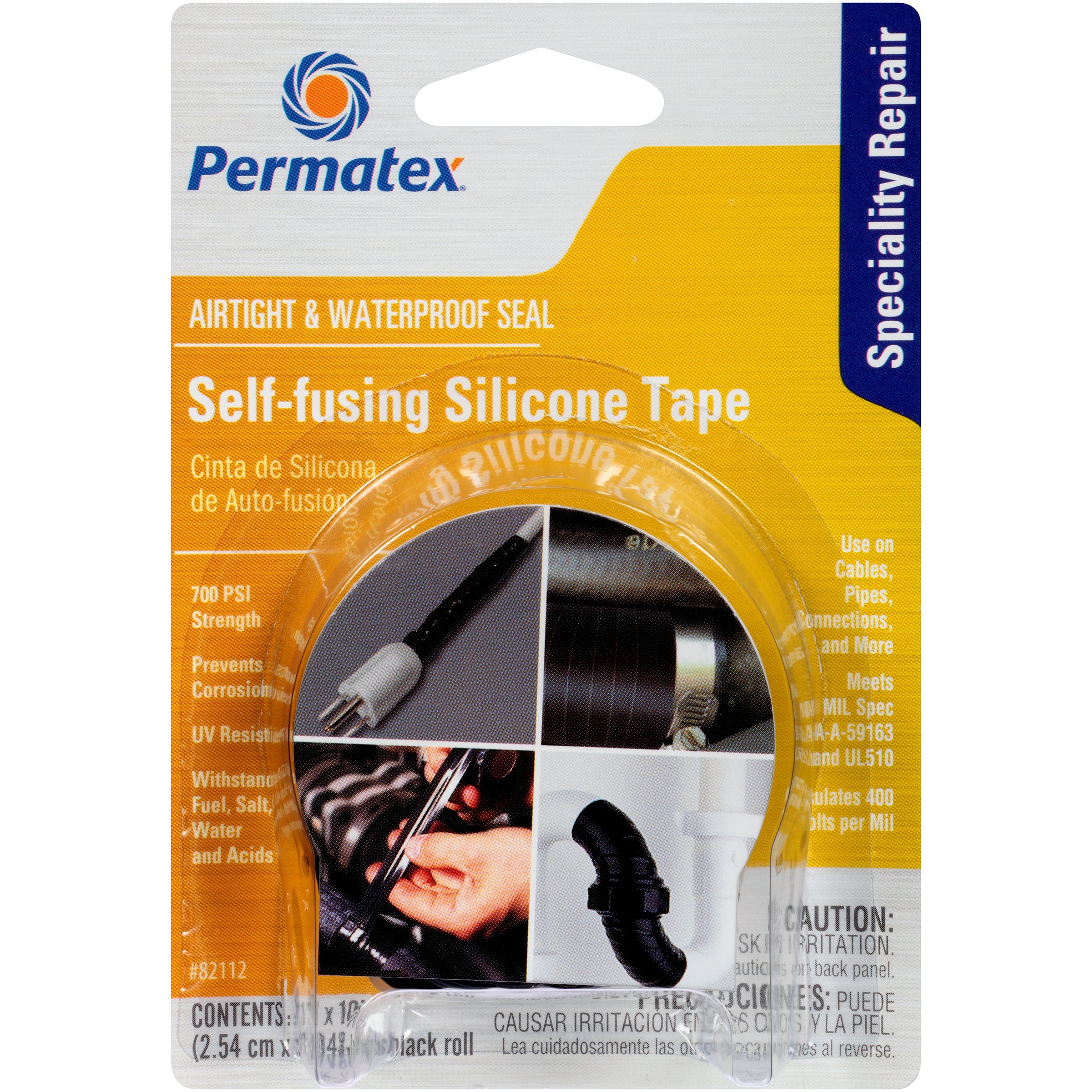 Permatex 82112-6PK 1" x 10' Self-Fusing Silicone Tape (Pack of 6)