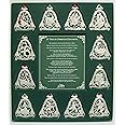 12 Days of Christmas Ornament Set, Set of 12 Metal Ornaments, 3 1/8-Inches, by Abbey & CA Gift