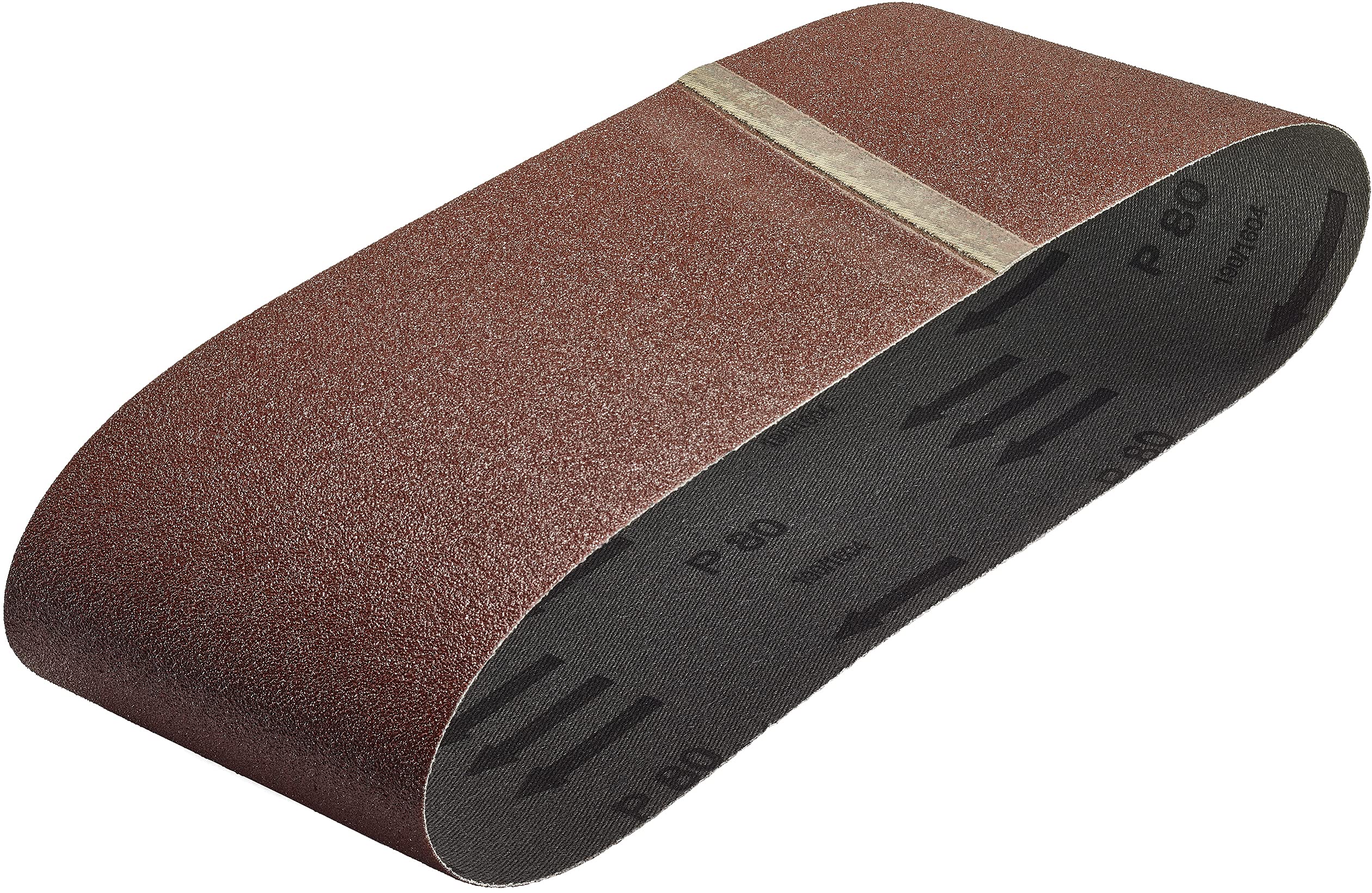 wolfcraft 3 Fabric Sanding Belts 100 x 560 mm, grain 80 I 1936000