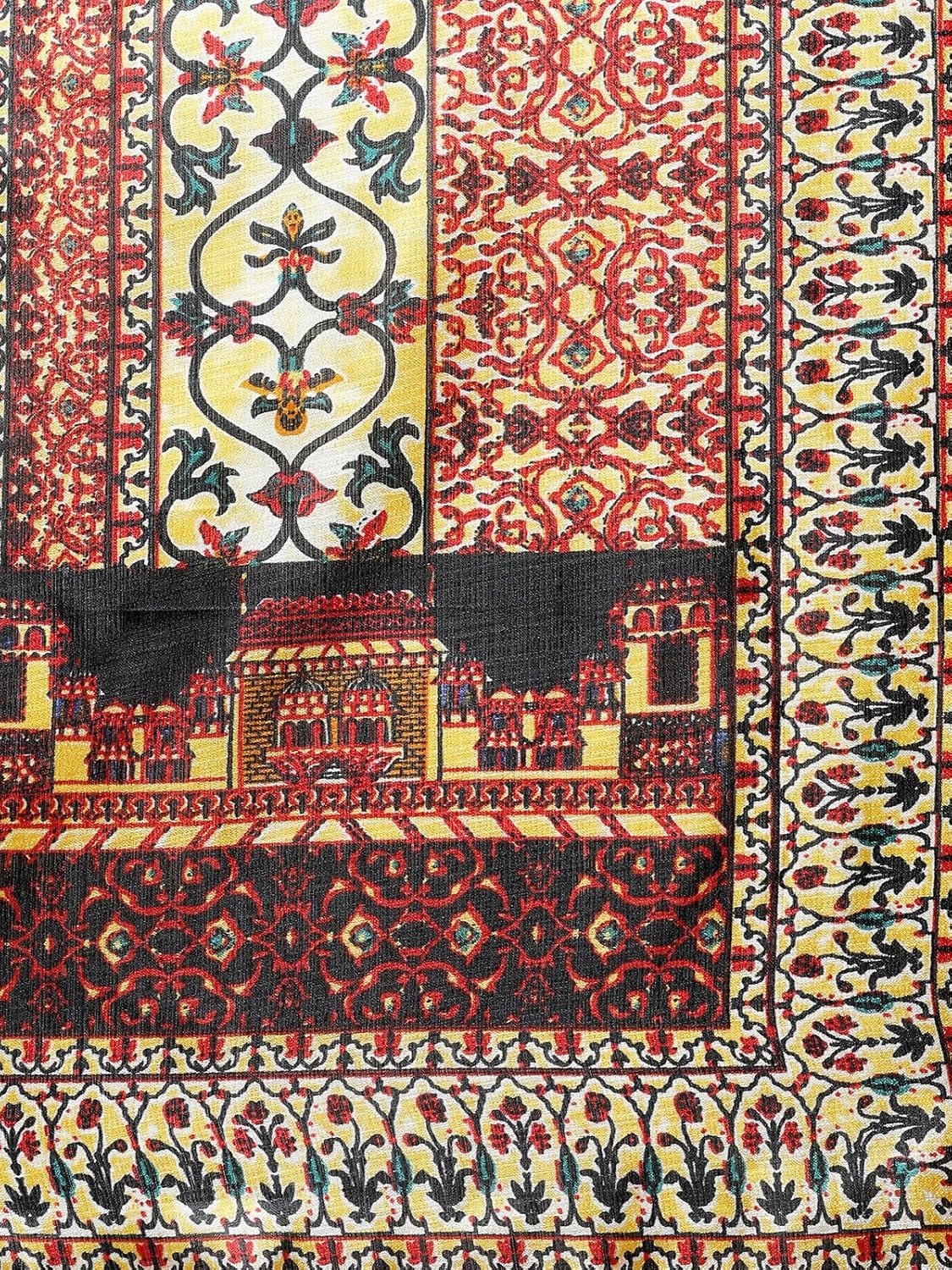 varayu women's art silk floral printed dupatta