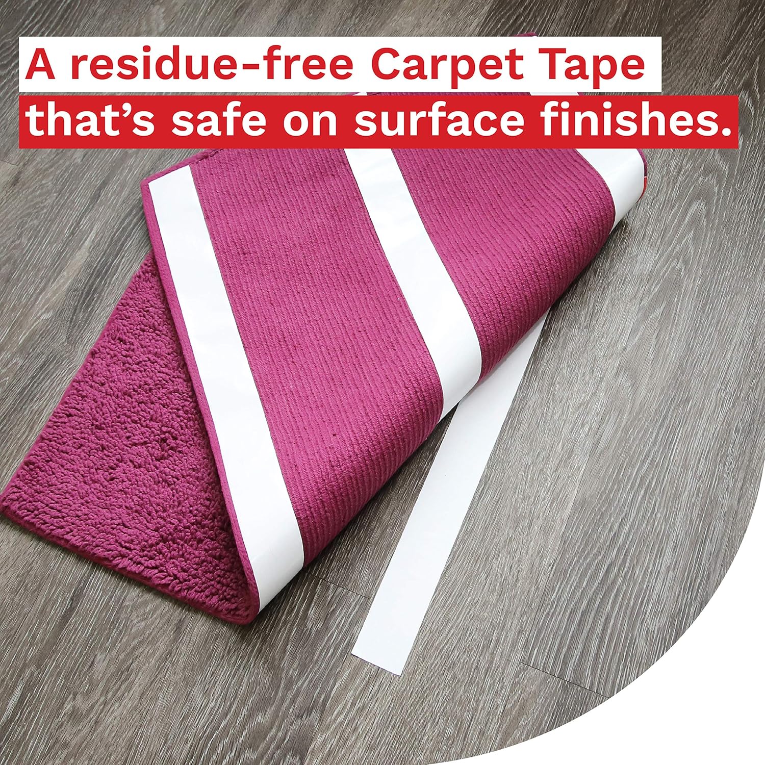 XFasten Double Sided Tape Carpet Tape, Removable, 2 Inches x 20 Yards (Single Roll) - - 