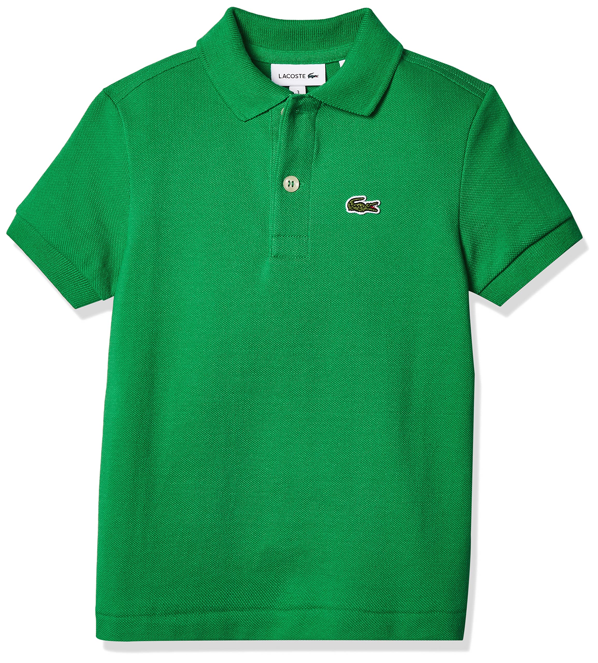 Lacoste Unisex-Child Short Sleeve Classic Pique Polo, Malachite, 8 Image