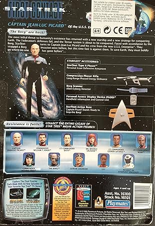 Amazon.com: Star Trek Captain Jean-Luc Picard First Contact Action Figure: Toys & Games