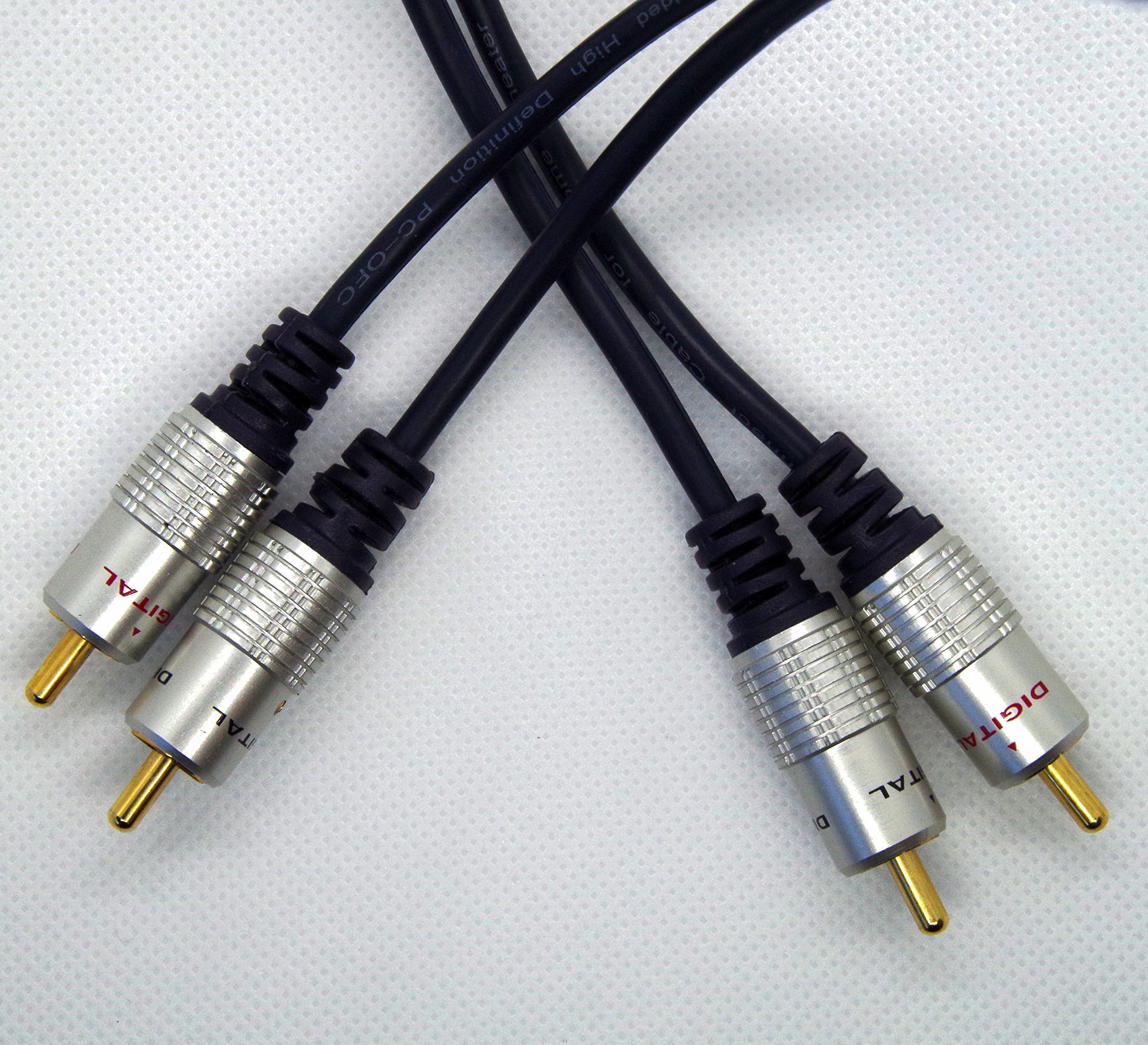 PRO SIGNAL PSG00793 1m Black 2x Phono (RCA) Plugs to 2x Phono (RCA) Plugs HQ Lead — image 1