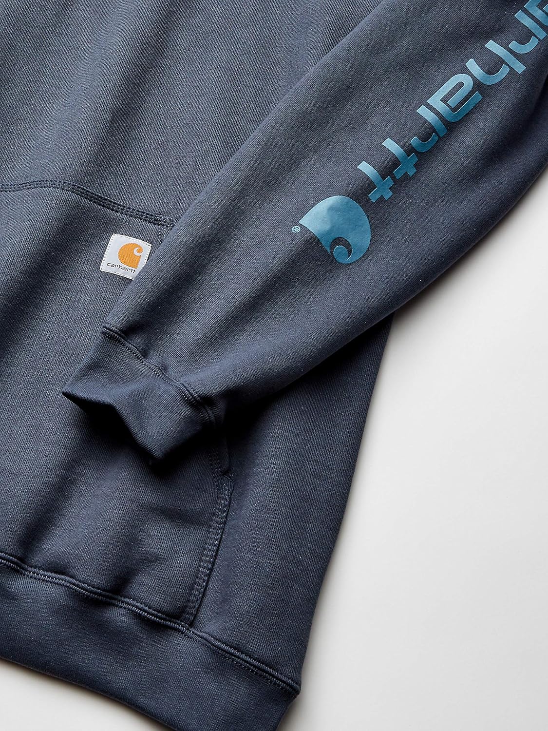 Carhartt Men's Midweight Sleeve Logo Hooded Sweatshirt (Regular and Big & Tall Sizes): Clothing