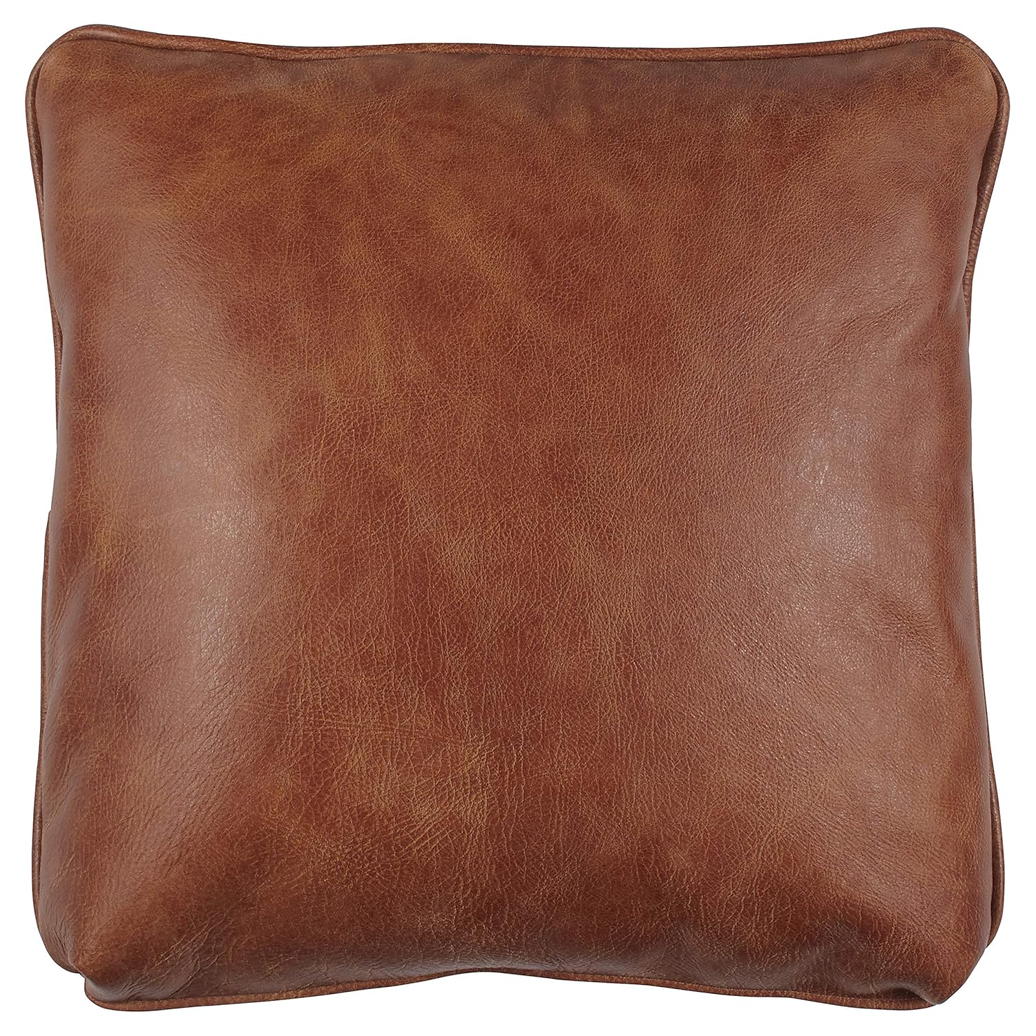 saddle leather pillow