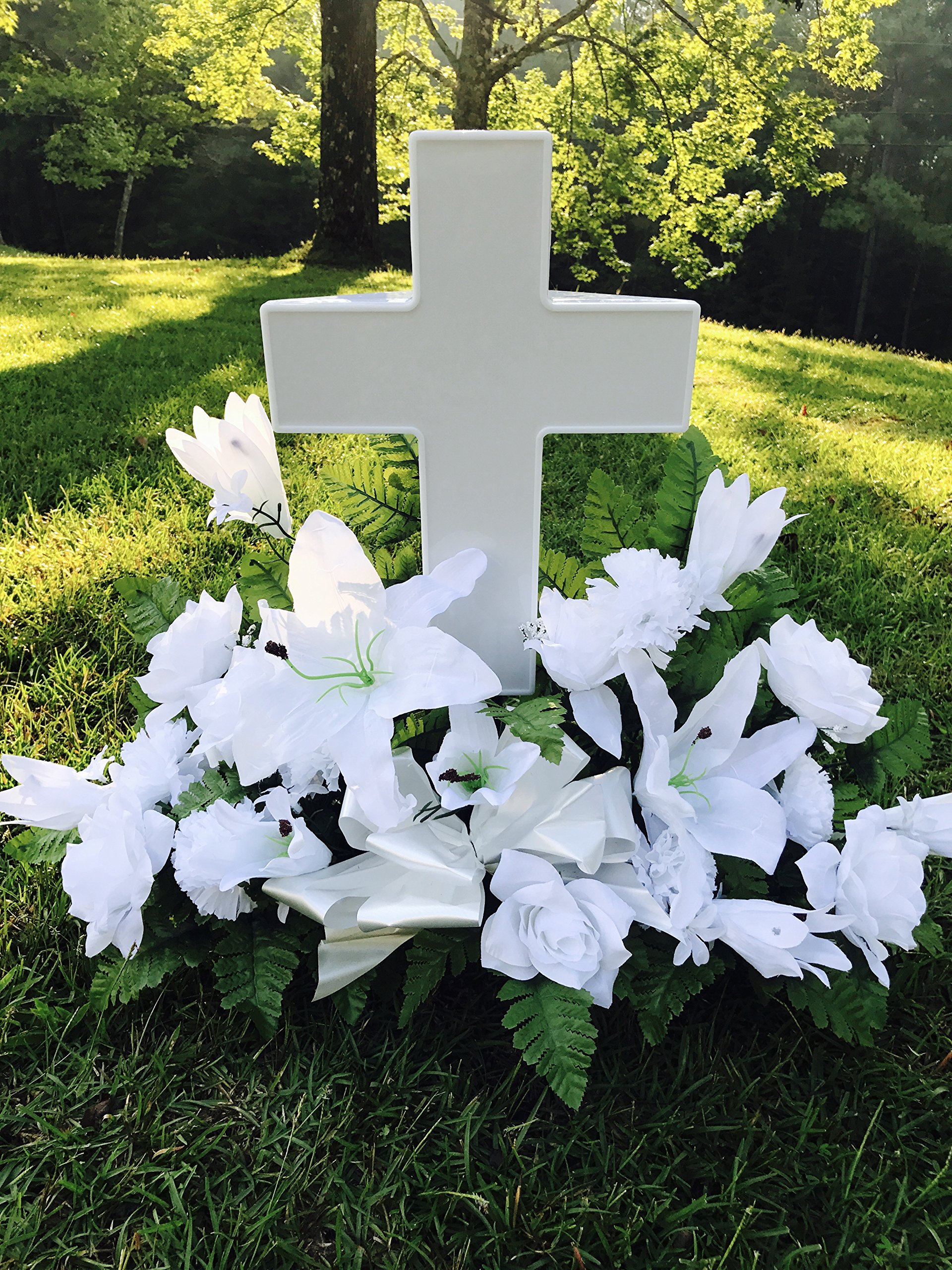 Eternal Light Cross Solar Lighted Cross for Cemetery and Grave Memorial