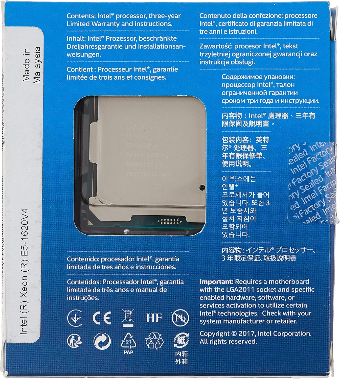 Amazon Com Intel Corp Bxe516v4 Xeon Processor E5 16 V4 Computers Accessories