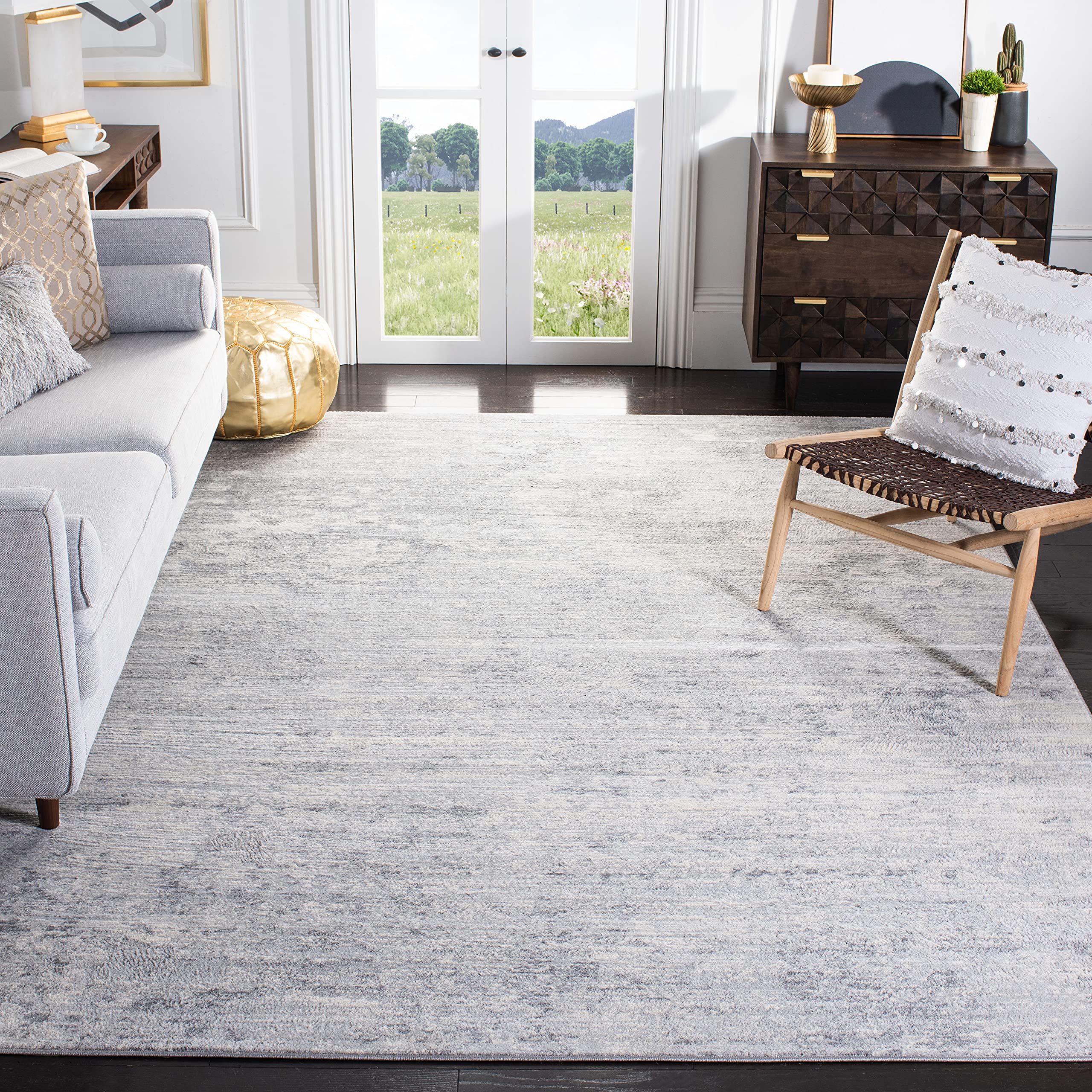 SAFAVIEH Brentwood Collection Area Rug - 10' x 13', Ivory & Grey, Modern Abstract Design, Non-Shedding & Easy Care, Ideal for High Traffic Areas in Living Room, Bedroom (BNT822A) Image SAFAVIEH Brentwood Collection Area Rug - 10' x 13', Ivory & Grey, Modern Abstract Design, Non-Shedding & Easy Care, Ideal for High Traffic Areas in Living Room, Bedroom (BNT822A) Image