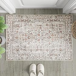 PureCozy Red Area Rug 2x3 Entryway Rug Kitchen