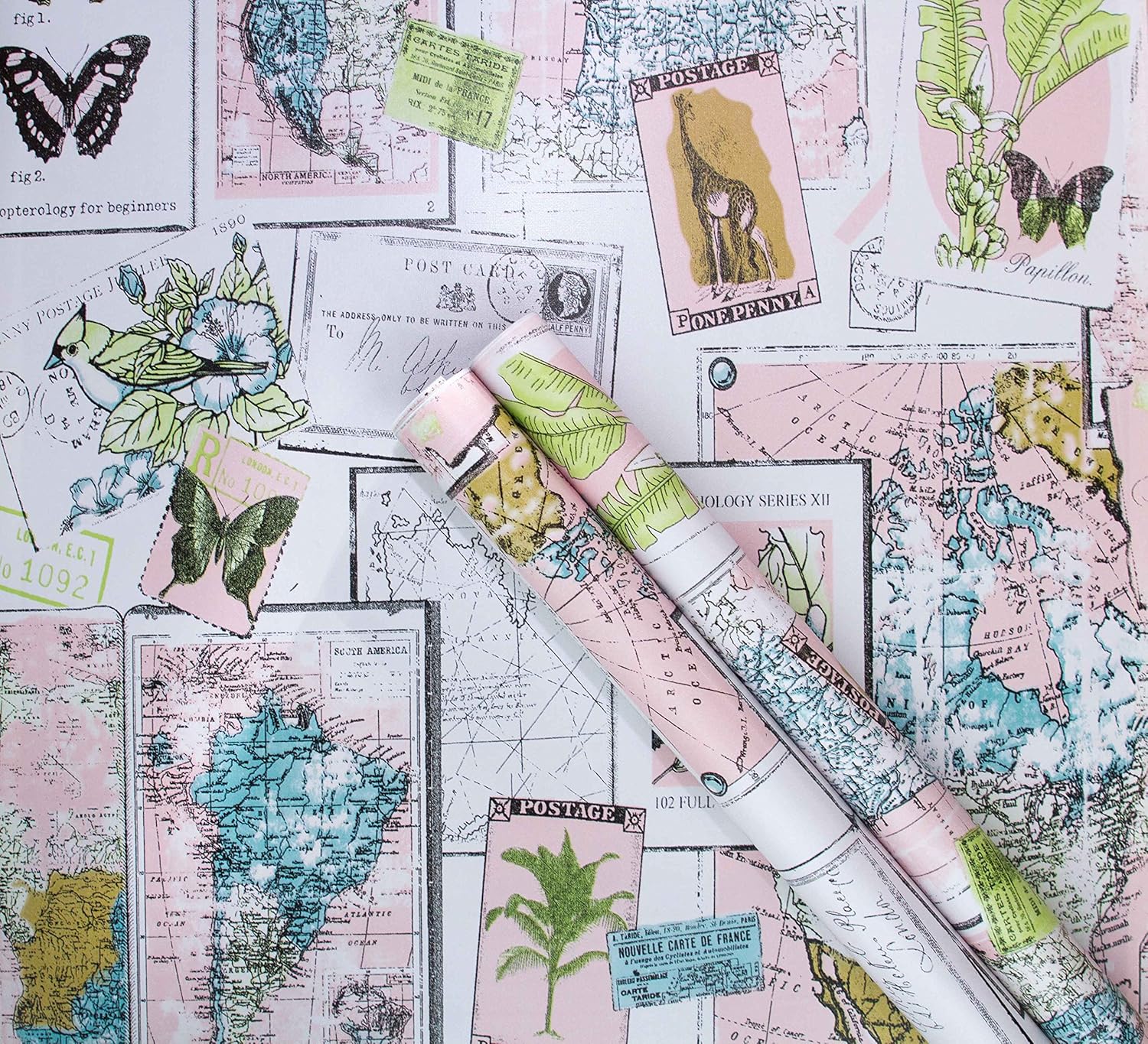 5m Novelty Botanical Sticky Back Plastic Fablon Furniture Sticker