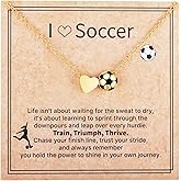 RUOOUY Sweet Love Ball Necklace Softball Soccer Volleyball Basketball Sports Accessories Jewelry Christmas Gift for Women Girlfriend Daughter