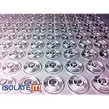 Specialty Soft Clear 1/2" (12.7mm) Dia x 0.20" (5.1mm) H Round Sound Deadening Cabinet and Furniture Bumpers - 50 Pack
