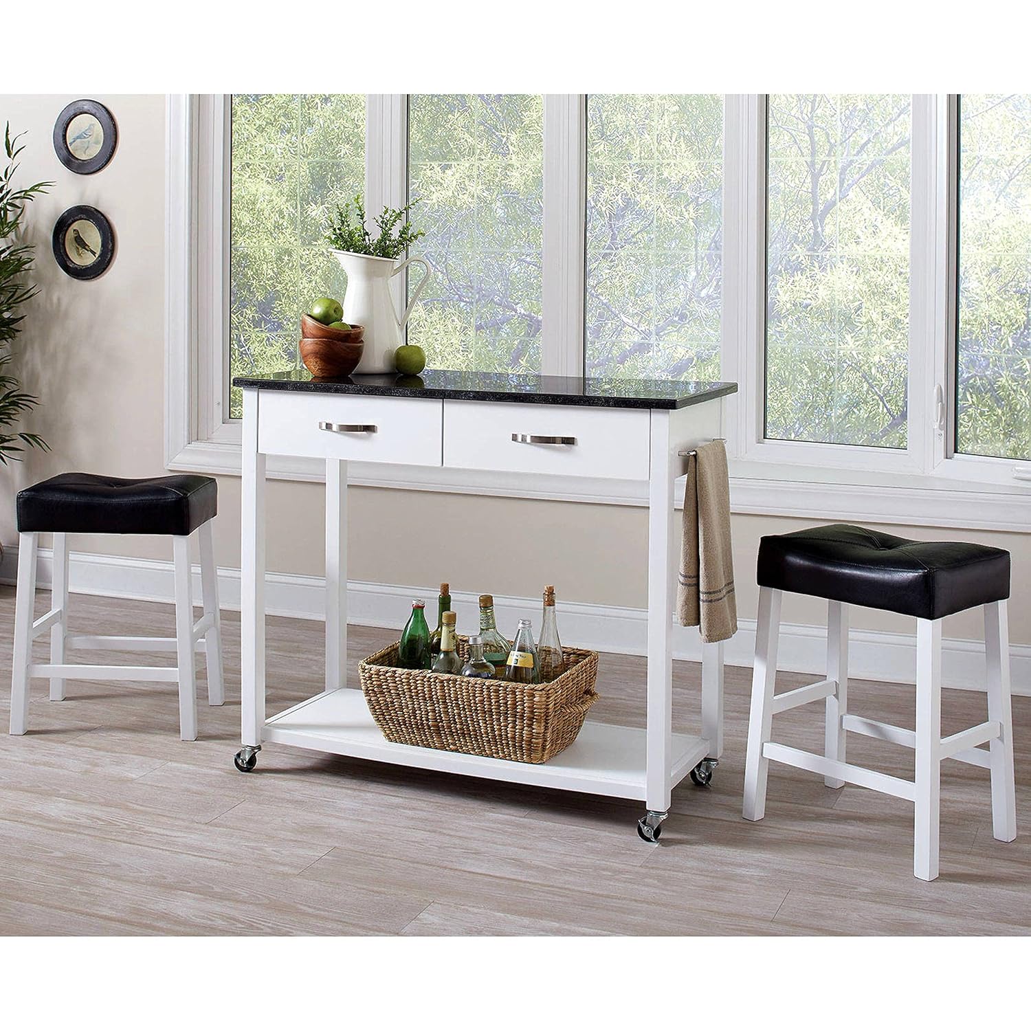 Amazon Com A Line Furniture Casual 3 Piece Kitchen Mobile